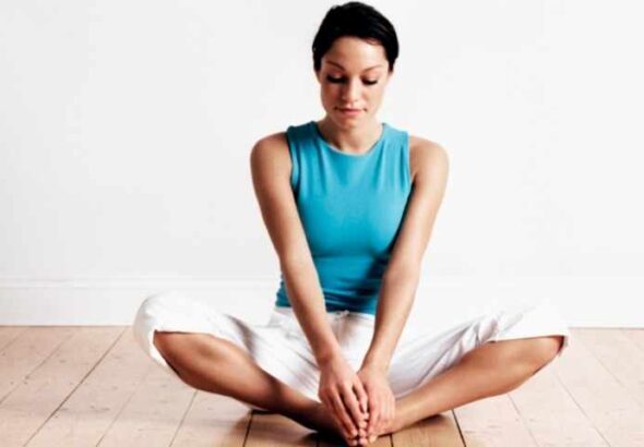 Bound Angle Pose Yoga